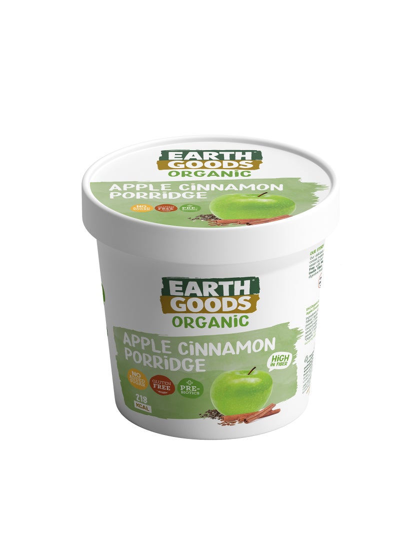 Earth Goods Organic Gluten Free Apple Cinnamon Porridge 60g - Image 1