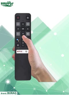 BURAQ Replacement Tcl Tv Remote Control Rc802V For Tcl Android 4K Uhd Smart Tv 40S330 32S330 65Q637 55Q637 40S334 32S334 70S430 55S430  - Image 2
