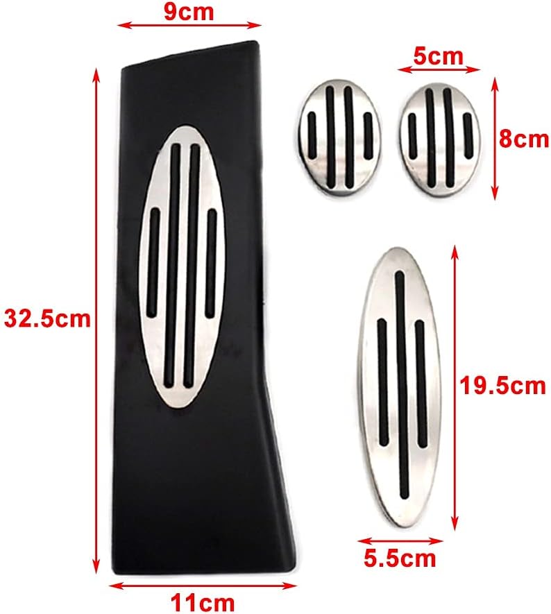 Wivplex 4Pcs Pedal Pad Cover Set for Mini Cooper - Image 2