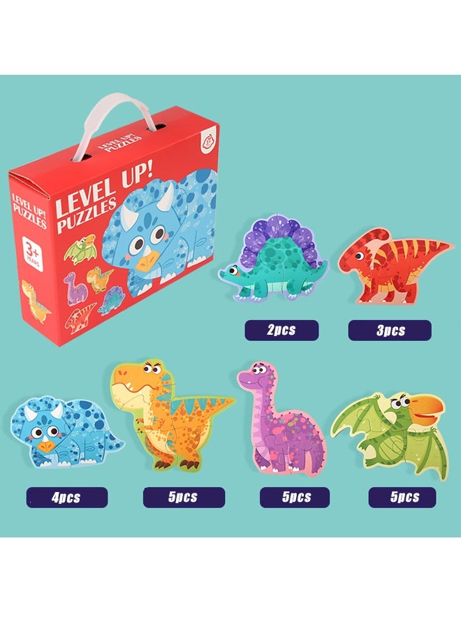 هالامودو ألغاز عالم الديناصور للأطفال عمر 3+ سنة ، ألغاز مونتيسوري للأطفال الصغار لفتاة ولد أنشطة التعلم تعليمية لعب هدية عيد ميلاد - Image 1