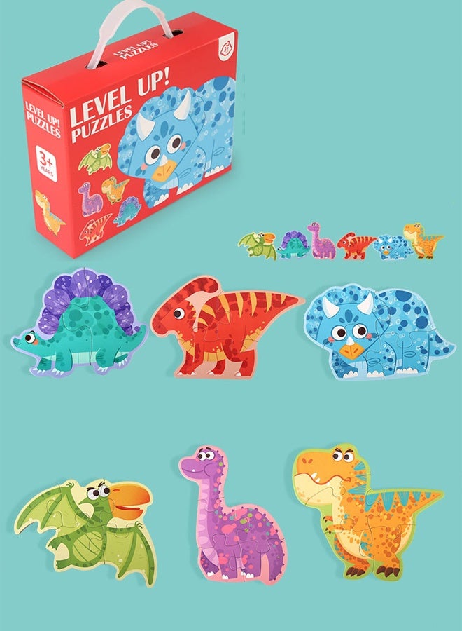 هالامودو ألغاز عالم الديناصور للأطفال عمر 3+ سنة ، ألغاز مونتيسوري للأطفال الصغار لفتاة ولد أنشطة التعلم تعليمية لعب هدية عيد ميلاد - Image 2