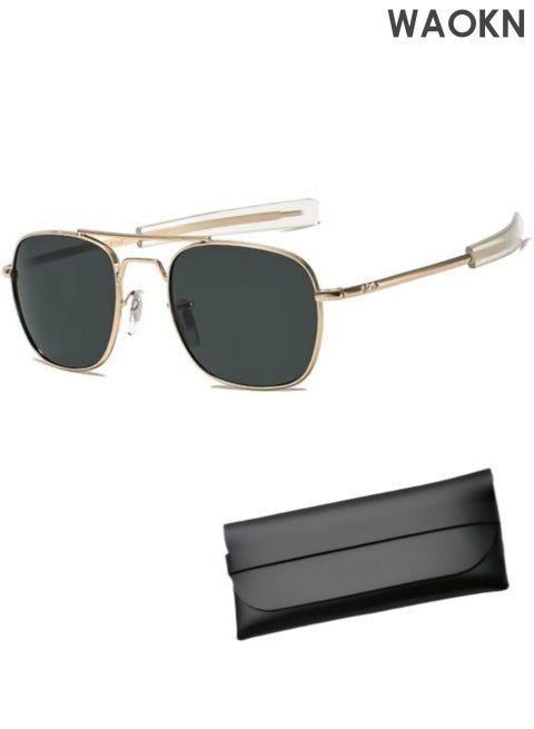 Aviator Sunglasses, Men Women Polarized 100% Real Glass, Lens Sun Glasses for UV400 Protection Men and women Eye Sunglasses,Made of metal material, lightweight and easy to carry, suitable for driving, transportation, outdoor sports, and travel.