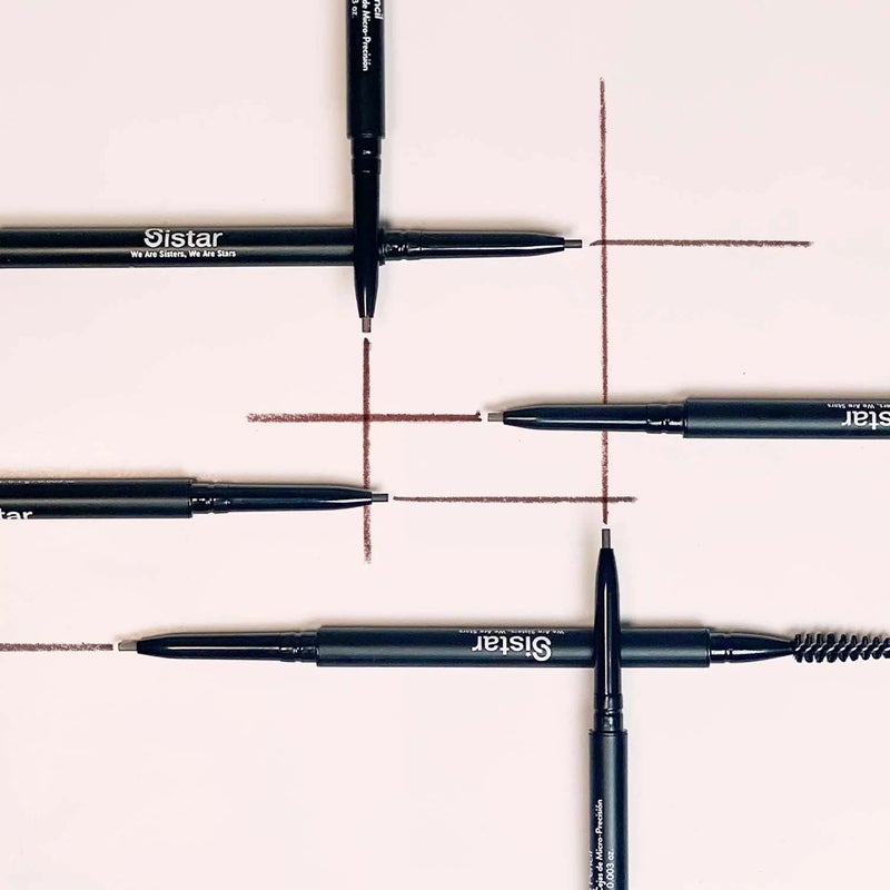 Sistar Micro Brow Defining Pencil Stylist Waterproof Eyebrow Pencil, Ultra Fine Double Ended Fill and Shape (Warm Brown) - Image 3