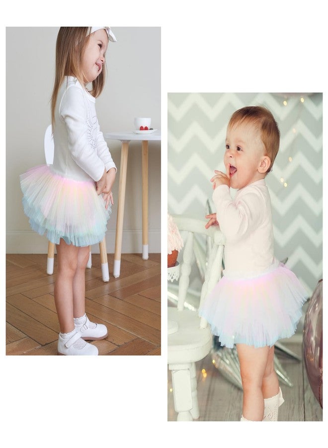 Billion Xin Baby Girls Tutu Skirt, Infant Tulle Soft and Smooth Tutus, Newborn Soft Skirts for Toddler Rainbow - Image 5