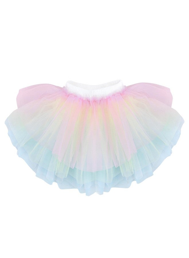 Billion Xin Baby Girls Tutu Skirt, Infant Tulle Soft and Smooth Tutus, Newborn Soft Skirts for Toddler Rainbow - Image 1