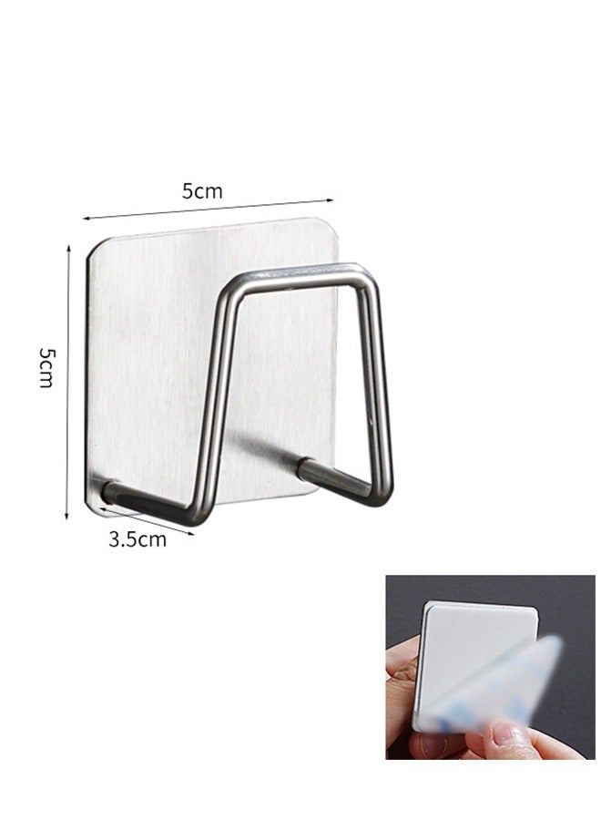 4-Piece Adhesive Sponge Holder for Kitchen Sink, 304 Stainless Steel Sponge Holder Sink Kitchen Accessories  - Image 2