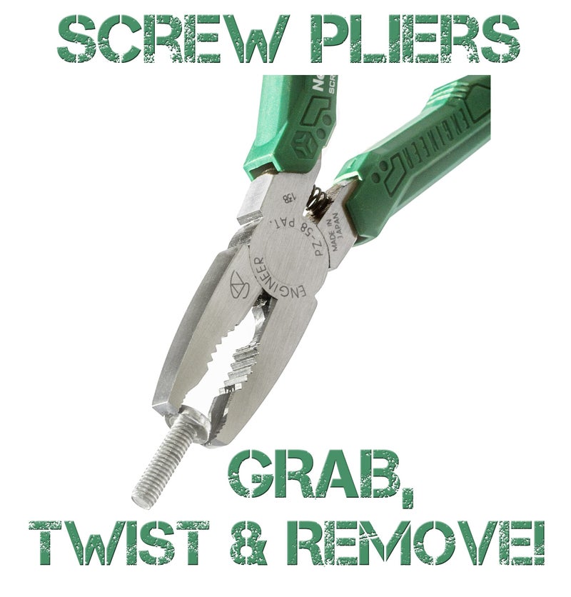 ENGINEER PZ-58 Screw Removal Pliers Stripped Screw Extractor (Combination Pliers) with unique non-slip jaws for damaged or rusted fasteners - Image 3