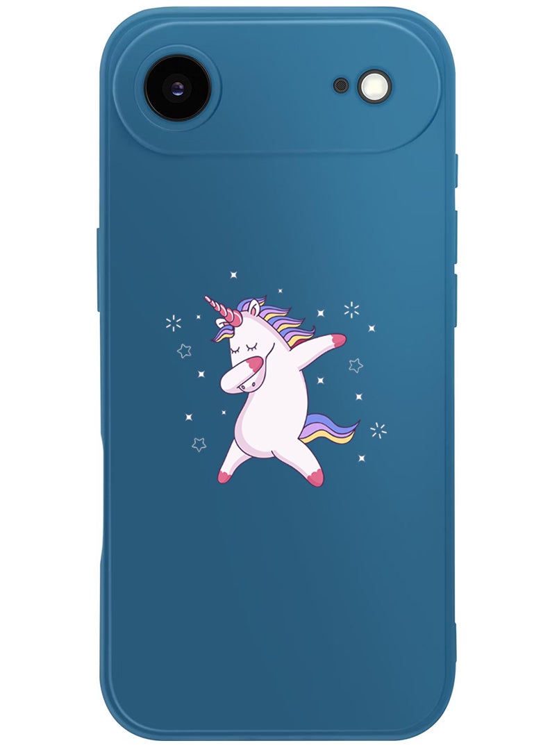 Theodor Protective Slim Fit Case Liquid Silicone Cover with Full Body Protection Anti-Scratch Shockproof Case For Apple iPhone 17 Air (Blue) unicorn - Image 1