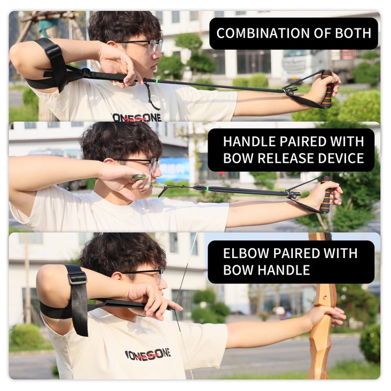 MOYJ Archery Bow Trainer Rubber Simulate Real Draw Weight Archery Bow Training Aids Practice Archery Release Trainer Upgraded Version for Youth Adult Beginner - Image 5