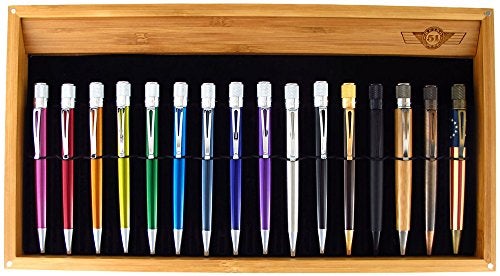 Retro 51 Bamboo 16-Pen Tray With Cover - Image 1