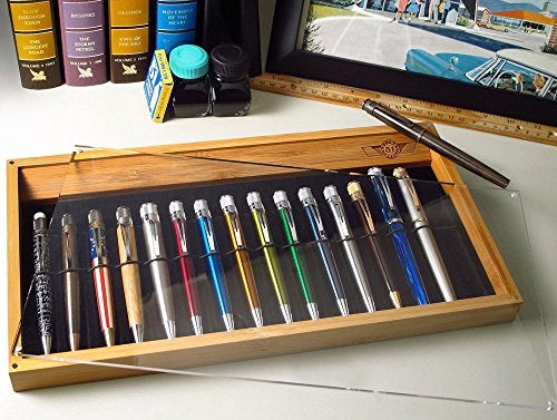 Retro 51 Bamboo 16-Pen Tray With Cover - Image 3