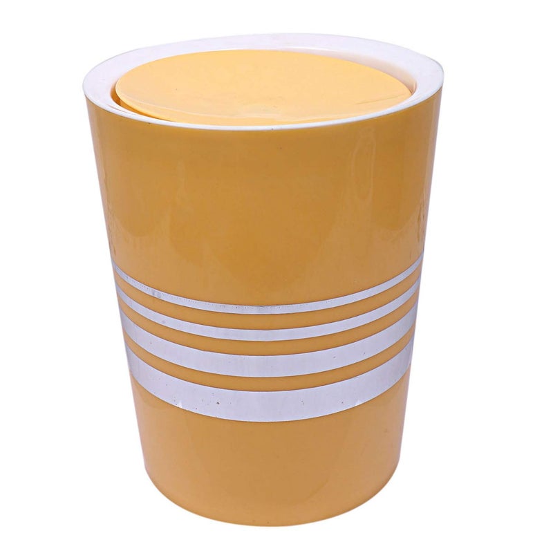 Kuber Industries Kuber Industries Plastic 2 Pieces Swing Lid Garbage Waste Dustbin, 5 Liters (Yellow) - CTKTC22854  - Image 4