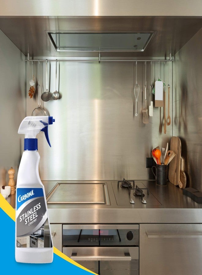 Carbona Stainless Steel Cleaner | Streak Free Formula | For Refrigerators, Sinks, & Dishwashers |16.8 Fl Oz Each, 3 Pack - Image 2