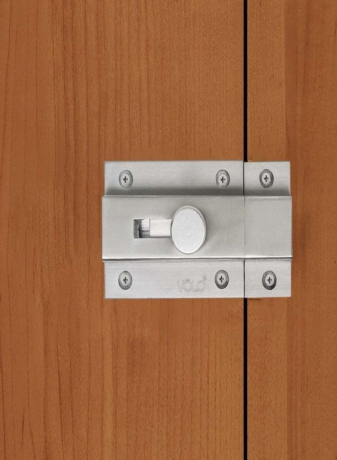 Volo Door Security Latch Lock/Tower Bolt/Chitakni Tower Bolt for, Baby Latch, Home, Bathroom, Kitchen, Office (4 Inch, Satin) - Image 4