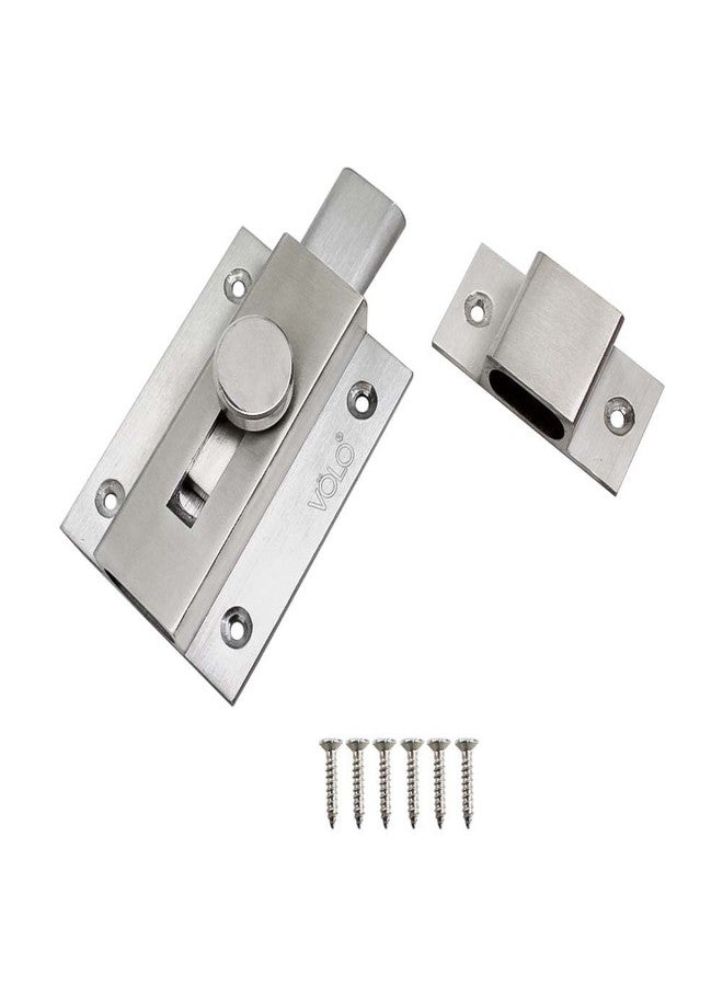 Volo Door Security Latch Lock/Tower Bolt/Chitakni Tower Bolt for, Baby Latch, Home, Bathroom, Kitchen, Office (4 Inch, Satin) - Image 1
