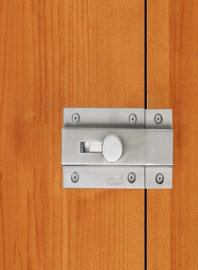 Volo Door Security Latch Lock/Tower Bolt/Chitakni Tower Bolt for, Baby Latch, Home, Bathroom, Kitchen, Office (4 Inch, Satin) - Image 3