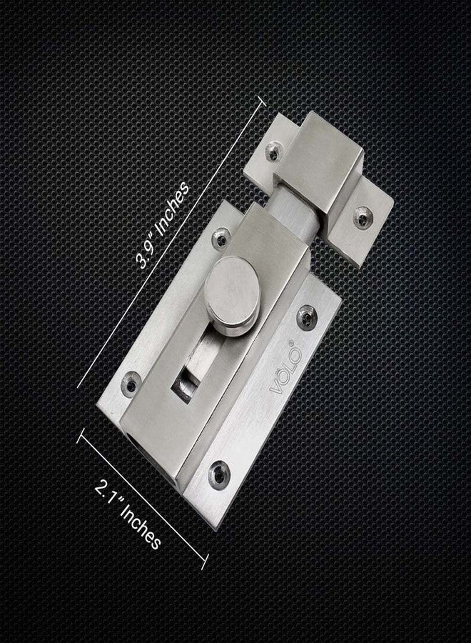 Volo Door Security Latch Lock/Tower Bolt/Chitakni Tower Bolt for, Baby Latch, Home, Bathroom, Kitchen, Office (4 Inch, Satin) - Image 2