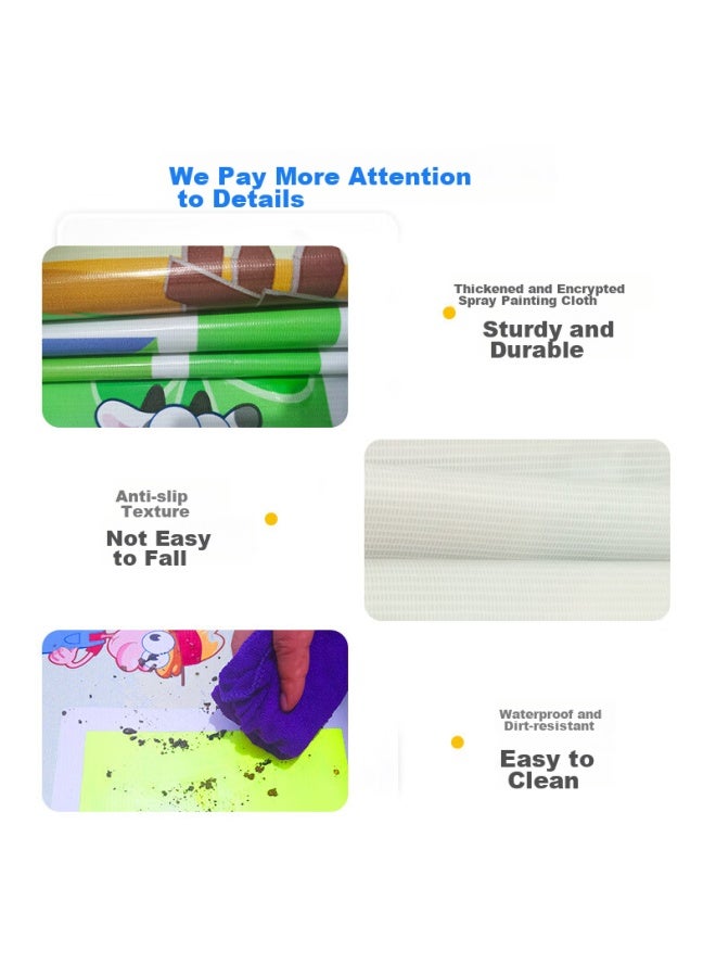 Tatanice Children's Checkered Floor Mat, Kindergarten Game Mat, Sensory Integration Training Toy, Back-to Gift - Image 3