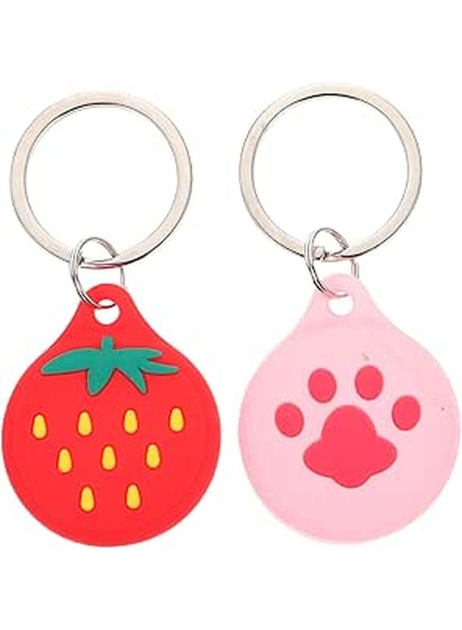Lost Keychain Cover Protective Sleeve 2 Pack Cartoon Design Scratch Resistant Shockproof - Image 1