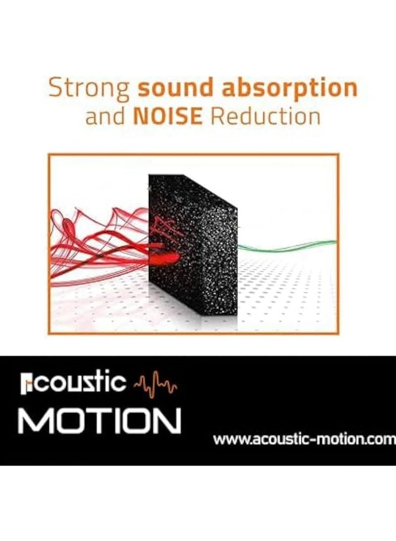 Acoustic Motion Acoustic Foam Panels-Sound Proof MIX 3X1 design Panel With Self-Adhesive Set Of 12 5X30X30Cm Dark Grey Stylish Acoustic Panels Basic For studio,recording,home,office,Acoustic Room Treatment - Image 2