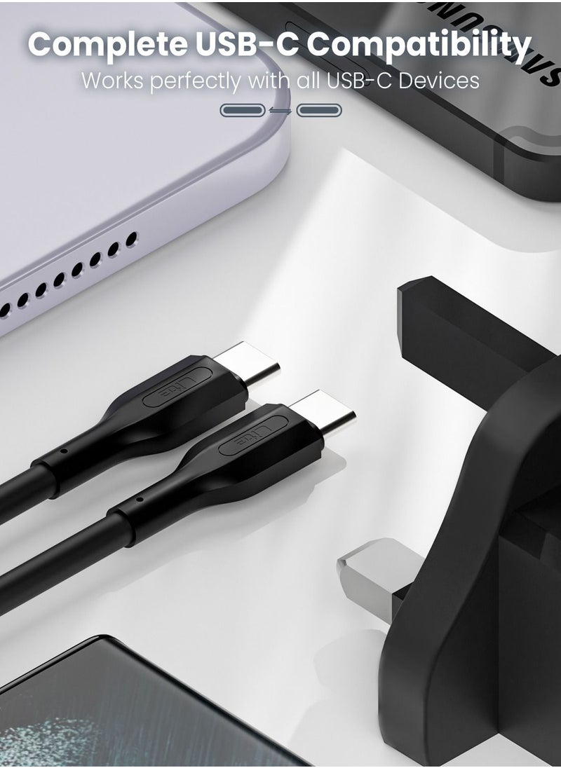 Moxedo Moxedo Lite USB-C To USB-C Fast Charging Cable 1M Compatible for  iPad mini 6，MacBook Pro 2021 14" 16", MacBook Air, iPad Pro 12.9", Samsung S21+, Huawei P30, etc. (Black)  - Image 5