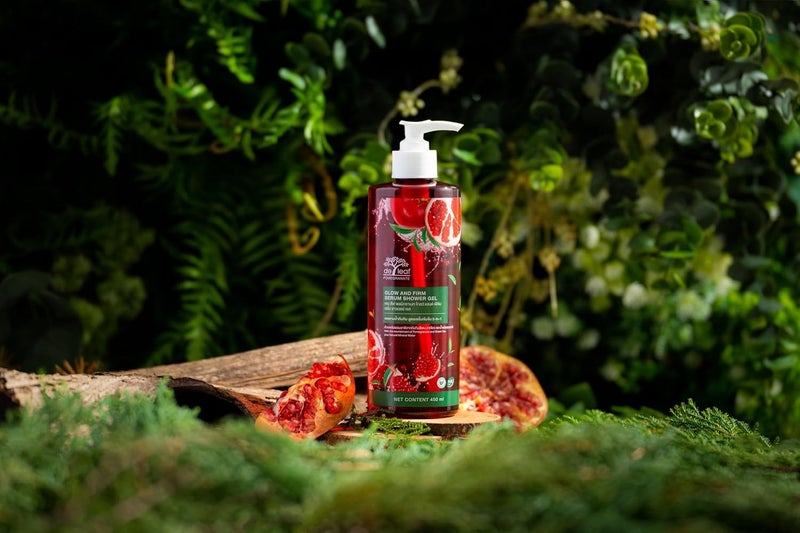 DE LEAF THANAKA Pomegranate Glow Firm Serum Shower Gel 2in1 Body Wash with Green Tea Mineral Water 1587 oz - Image 4