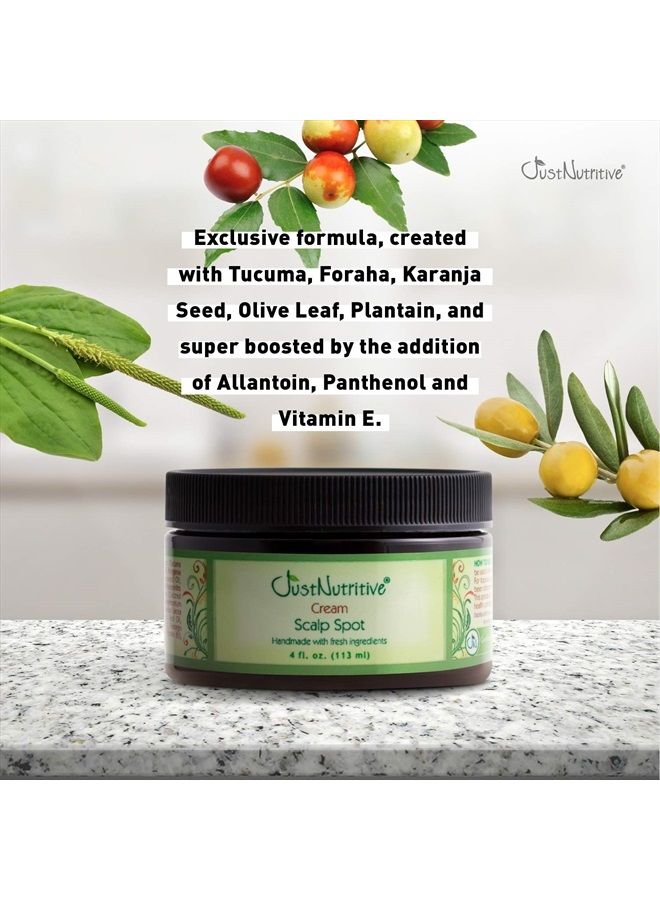 Just Nutritive Bald Spot Treatment | Scalp Spot Cream | Hair Loss Treatment For Receding Hair | Hair Growth Cream For Men and Women | Just Nutritive | 4 Oz - Image 3