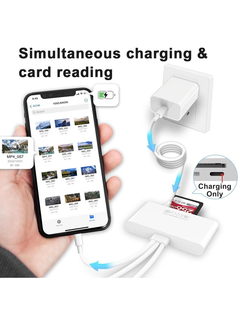 5-in-1 Memory Card Reader, USB OTG Adapter & SD Card Reader for i-Phone/i-Pad, USB C and USB A Devices with Micro SD & SD Card Slots, Supports SD/Micro SD/SDHC/SDXC/MMC - Image 3