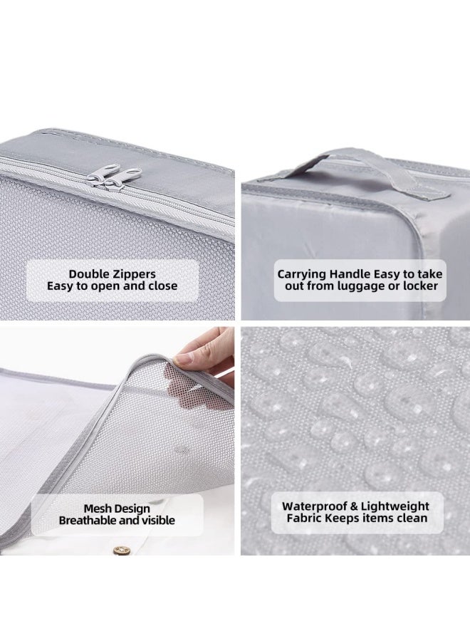 JJ POWER Travel Packing Cubes, Luggage Organizers with Shoe Bag (Grey) - Image 3