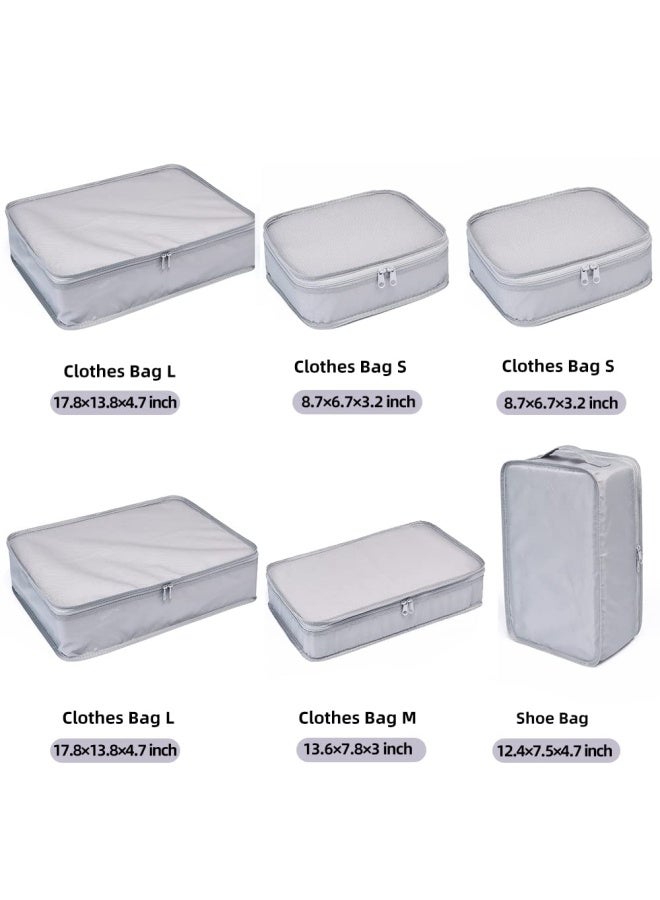 JJ POWER Travel Packing Cubes, Luggage Organizers with Shoe Bag (Grey) - Image 2