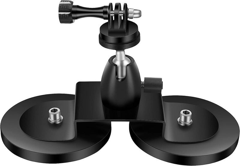 ADOFYS Magnetic Action Camera Mount, Super Magnetic Heavy-Duty Alloy Suction Cup Mount with Adapter 1/4-20 for GoPro Compatible with Hero 11/10/9/8/Max and Other Action Camera - Image 1