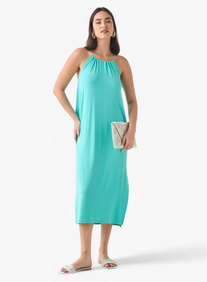 2Xtremz 2Xtremz Strappy Midi Dress with Round Neck