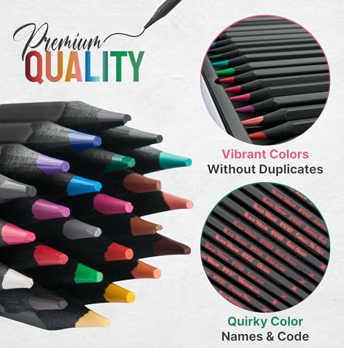 Black Widow Coloring Pencils for Adults – 24 Wax Soft Core Colored Pencils for Adult Coloring Books – Vibrant Color Pencil Set (Spider Set) - Image 3