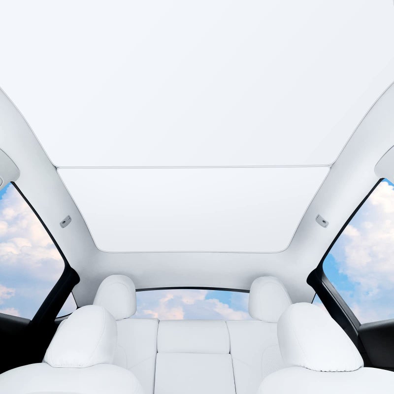 YONZEE Roof Sunshade for Tesla Model Y Roof Skylight Glass Sun Shade Wont Sag Foldable Sun Protection Heat Insulation Cover Sun Blocking Roof Shade for Model Y Accessories 20192023