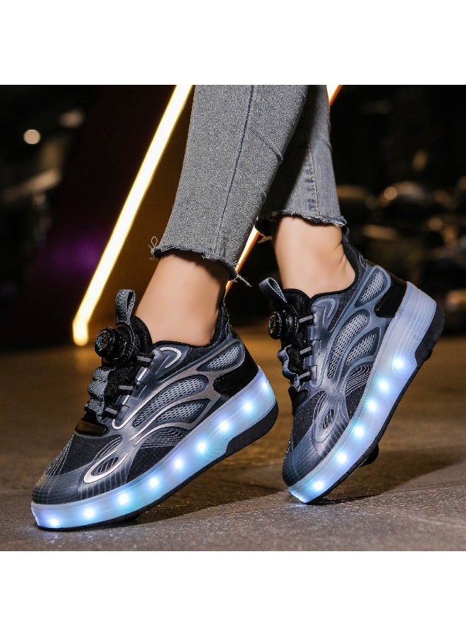 MIXSNOW Shoes with Wheels LED Light Shoes Skate Shoes Kids Gifts Boys Girls Shiny Roller Skates - Image 4