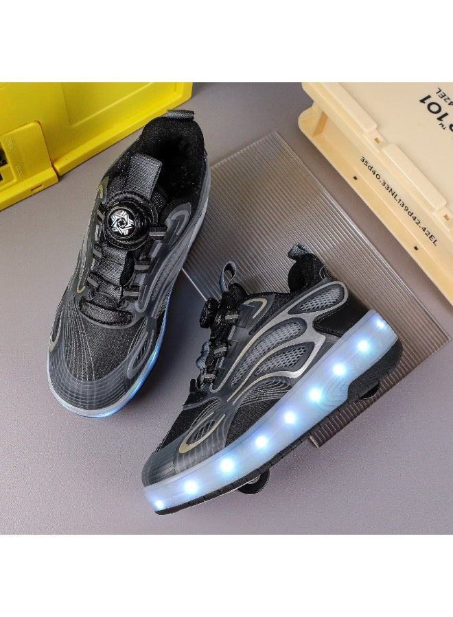 MIXSNOW Shoes with Wheels LED Light Shoes Skate Shoes Kids Gifts Boys Girls Shiny Roller Skates - Image 1
