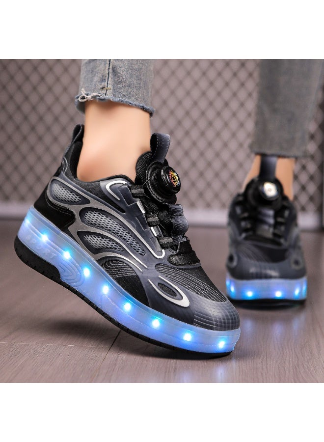 MIXSNOW Shoes with Wheels LED Light Shoes Skate Shoes Kids Gifts Boys Girls Shiny Roller Skates - Image 3