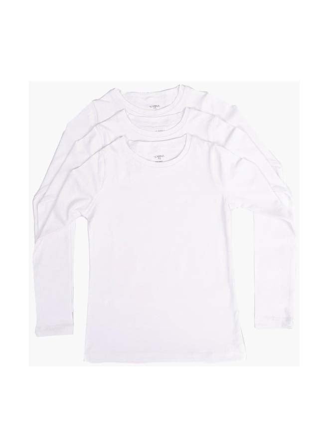Carina Girls shirt Crew Neck Long Sleeves Pack of 3 