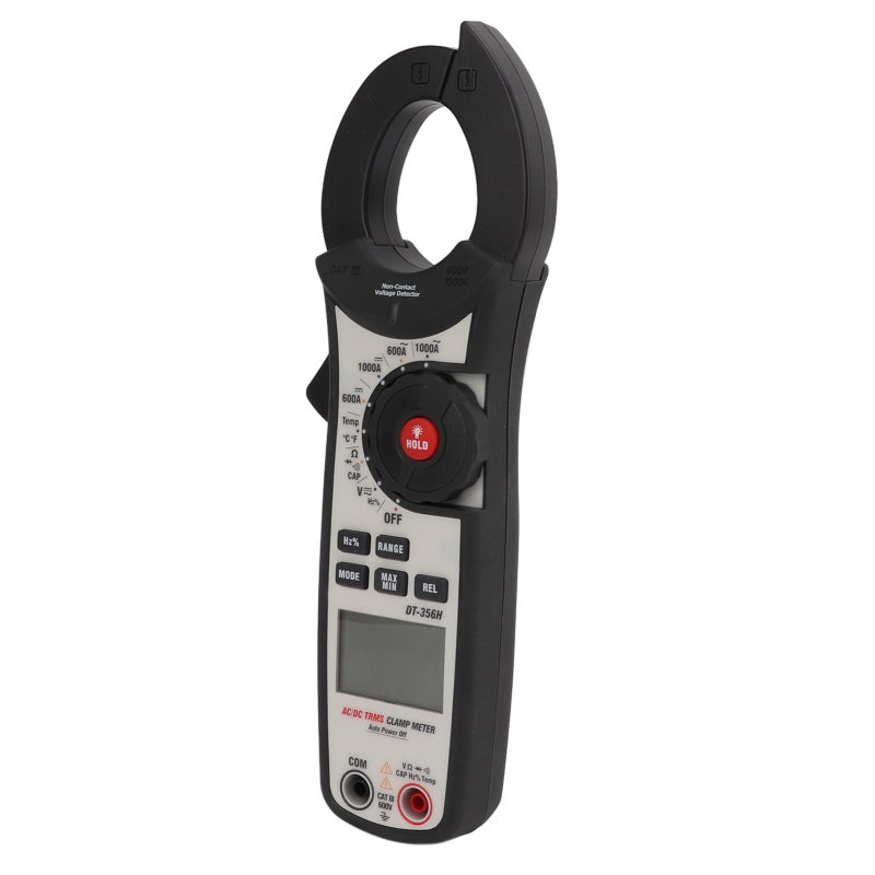 CEM Clamp Multimeter 1000A AC DC Current 6000 Counts Backlit LCD Digital Clamp Meter - Auto Range NCV True RMS Multimeter for Power Maintenance - Image 2