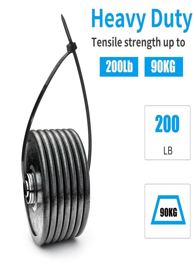 XINGO Black Cable Ties Heavy Duty 20 PCS, 1500mm x 9mm Long with 80 KGS Ultra Strong Tensile Strength, Large UV Resistant Cable Ties Extra Long Tie Wraps for Outdoor Use… - Image 4