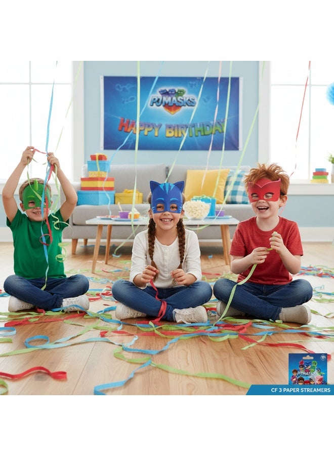 Ciao شرائط ورقية من PJ Masks – عبوة من 3 زينة معلقة للأبطال الخارقين تضم كات بوي، أويلت وجيكو – شرائط ملونة لزينة عيد ميلاد الأطفال - Image 3