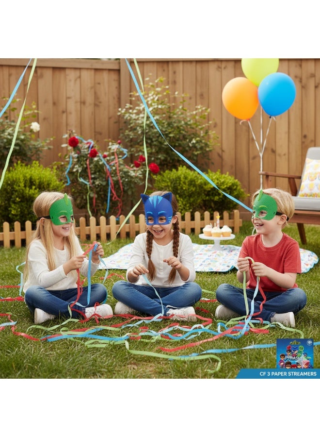 Ciao شرائط ورقية من PJ Masks – عبوة من 3 زينة معلقة للأبطال الخارقين تضم كات بوي، أويلت وجيكو – شرائط ملونة لزينة عيد ميلاد الأطفال - Image 2