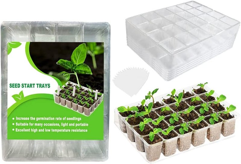 ويوبلز مجموعة من 5 صواني بذور متعددة الاستخدامات لزراعة الشتلات، وأحواض إنبات البذور، ومعدات إنبات النباتات. - Image 1