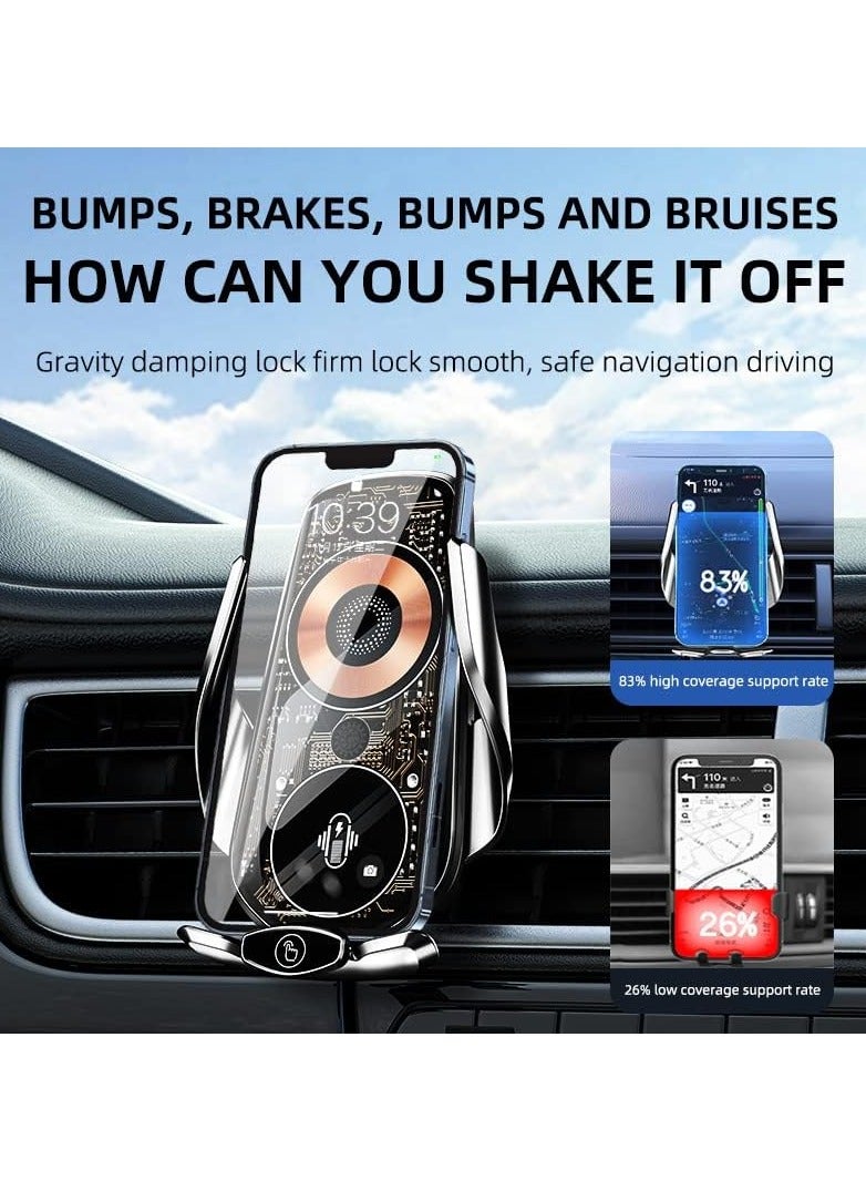 زوم حامل هاتف لاسلكي مغناطيسي 3 في 1 وشاحن آيفون 15 وات - Image 2