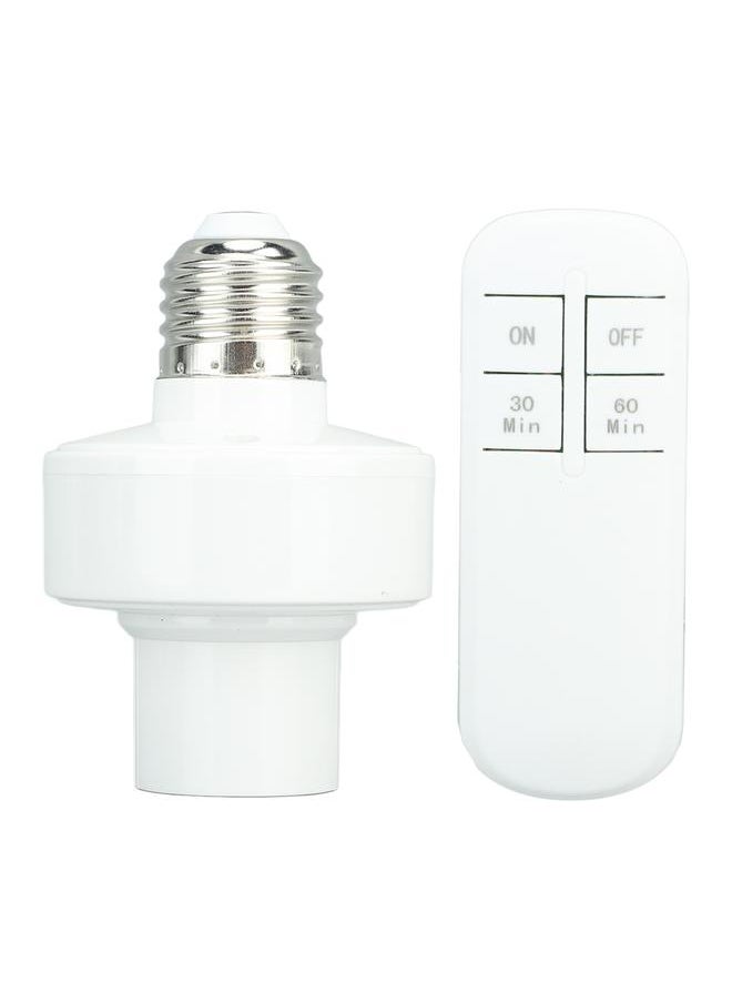 Remote Control Light Bulb Socket Wireless Remote Light Bulb Socket with Remote Control for E27 Bulb Base 110V