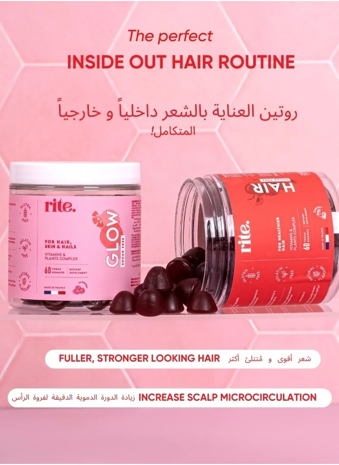 Rite 60 Sugar Free Hair Gummies