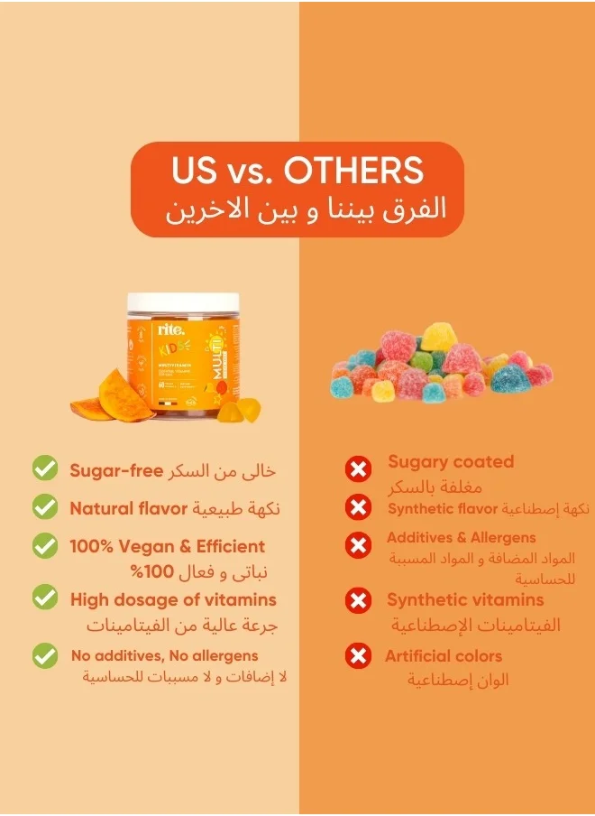 Rite 60 Sugar Free Hair Gummies