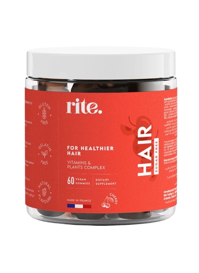 Hair Sugar Free 60-gummies rite 