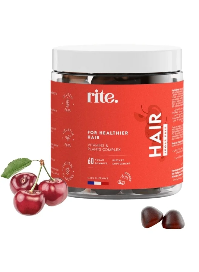 Rite 60 Sugar Free Hair Gummies