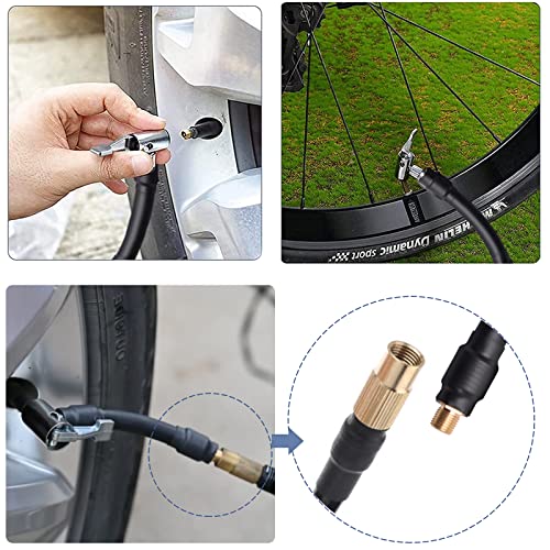 Melphan-Auto 2PCs Air Inflator Hose Adapter Convert Twist On Connection to Lock On Connection, Locking Air Chuck with Hose and Standard Tire Valve Fine Thread - Image 4